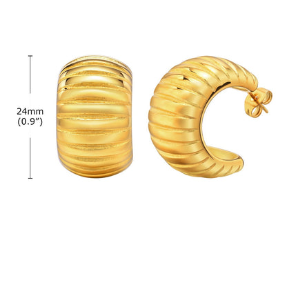 Elegantes pendientes de acero inoxidable que combinan con todo.