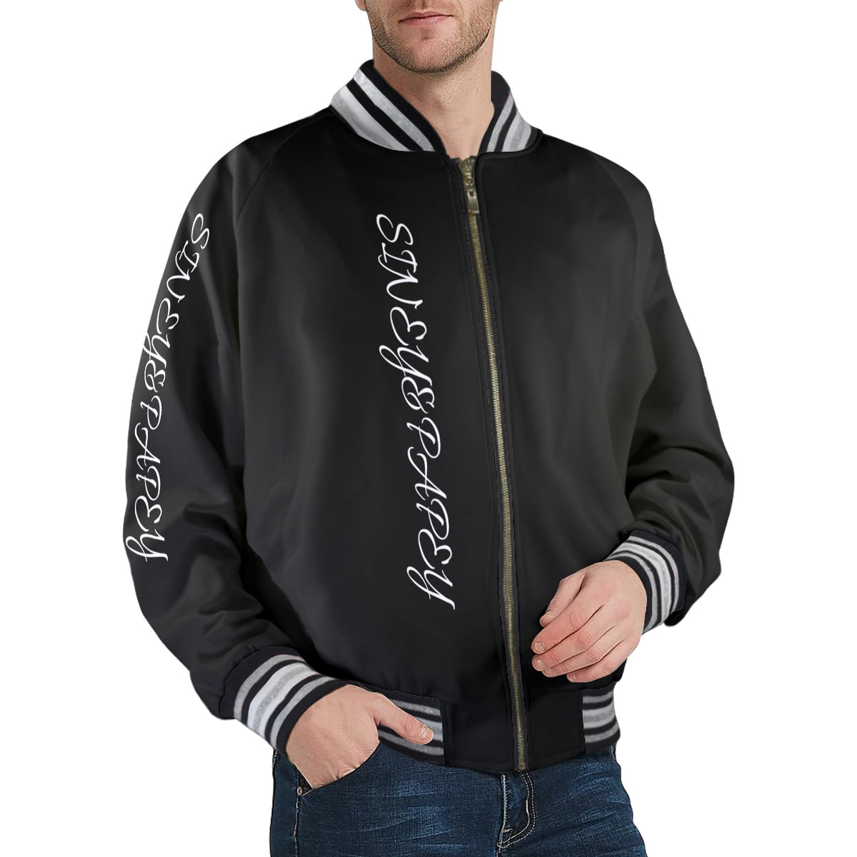 Nueva chaqueta siney&papey para hombre con estampado de perrito en la espalda