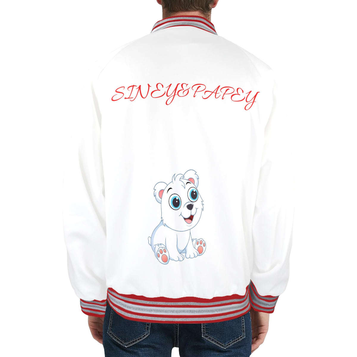 Nueva chaqueta siney&papey para hombre con estampado de perrito en la espalda