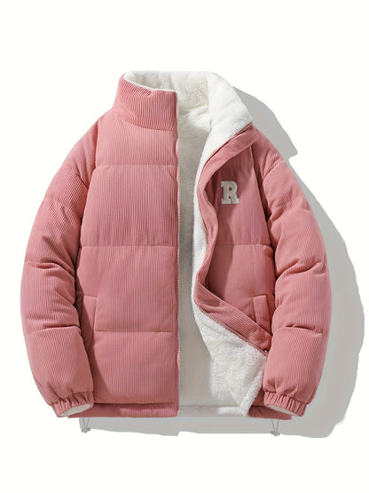 Chaqueta Reversible de Cuello Alto , Unisex y Versátil, Con Bajo y Puños Elásticos, Cuello Alto Estructurado, Diseño Moderno y Único,