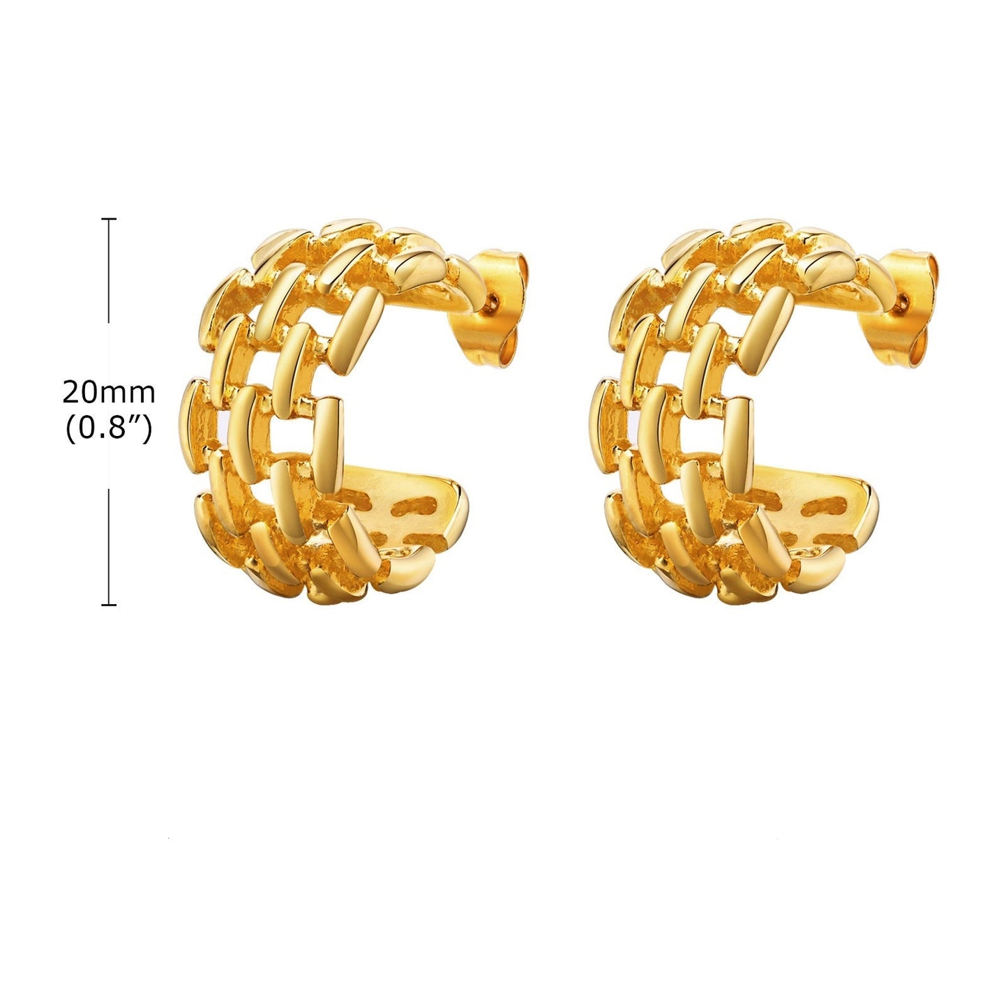 Elegantes pendientes de acero inoxidable que combinan con todo.