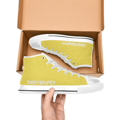 Zapatillas de lona de caña alta para mujer