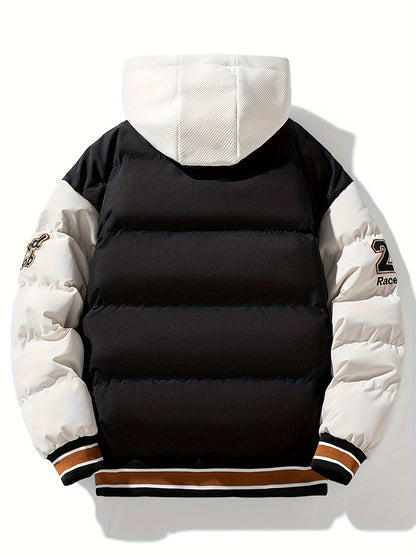 Chaqueta de Invierno para Hombre Dos en 1 con Cierre Completo y Cuello Con Capucha - Ropa Térmica Pesada, Abrigo Largo Entallado al 100% Zippeable